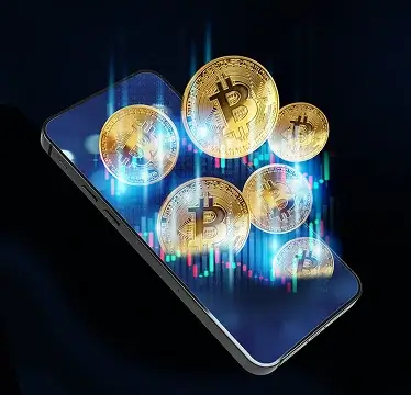 Trading-Dashboard der Bitcoin Titan Pro App auf Smartphone